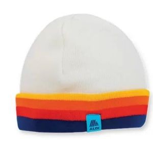 NWT ALDI Gear White Beanie limited edition Fall 2023 One Size Fleece Lined